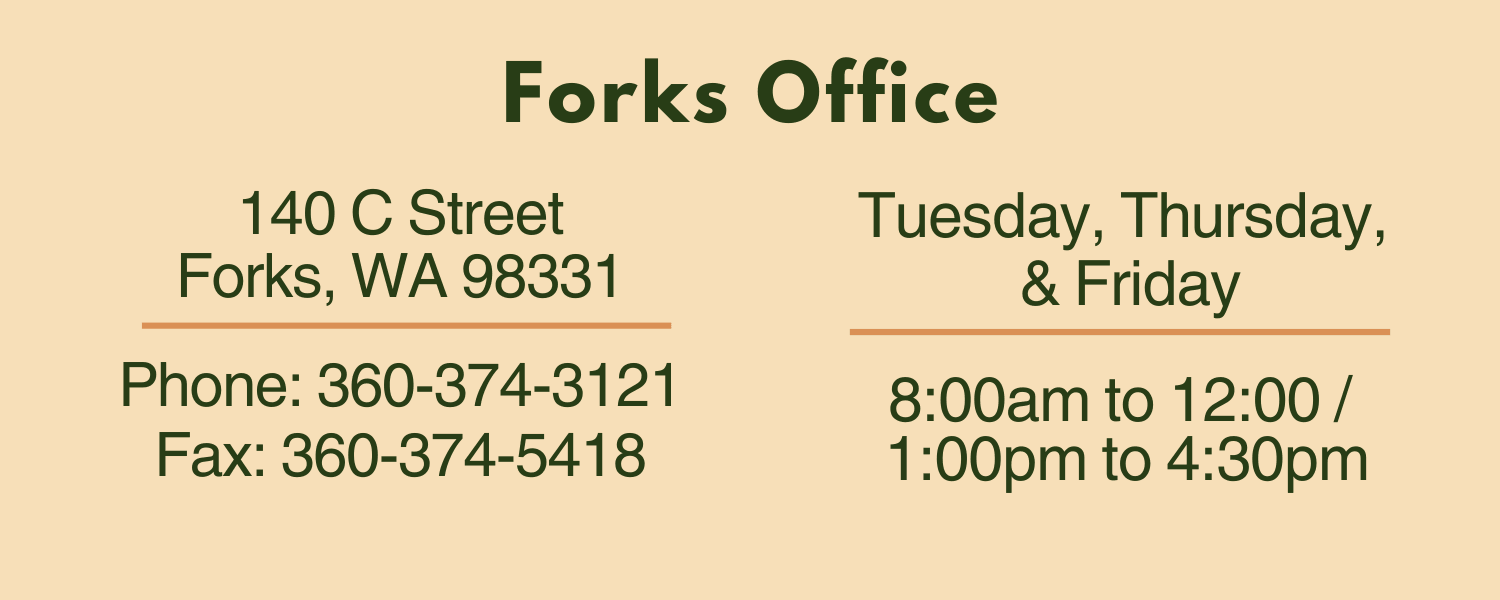 Forks Office Address and Open Hours