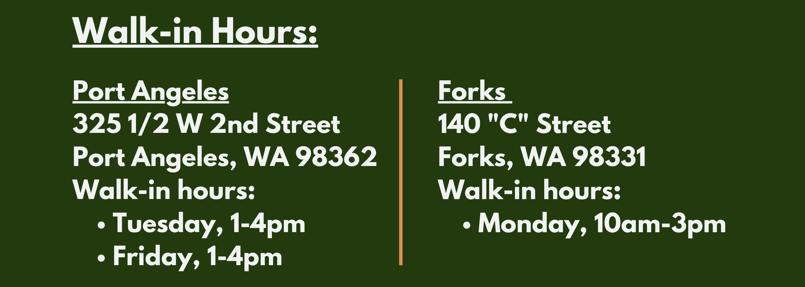 Open Hours for the Harm Reduction Health Center