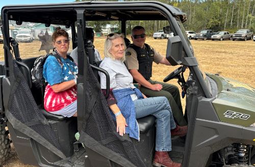 Riding in a law enforcement all terrain vehicle