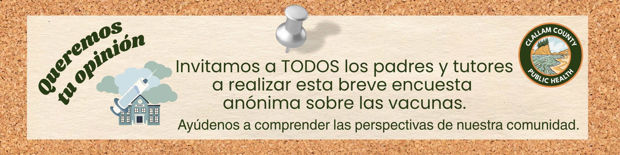 breve encuesta anónima sobre las vacunas.