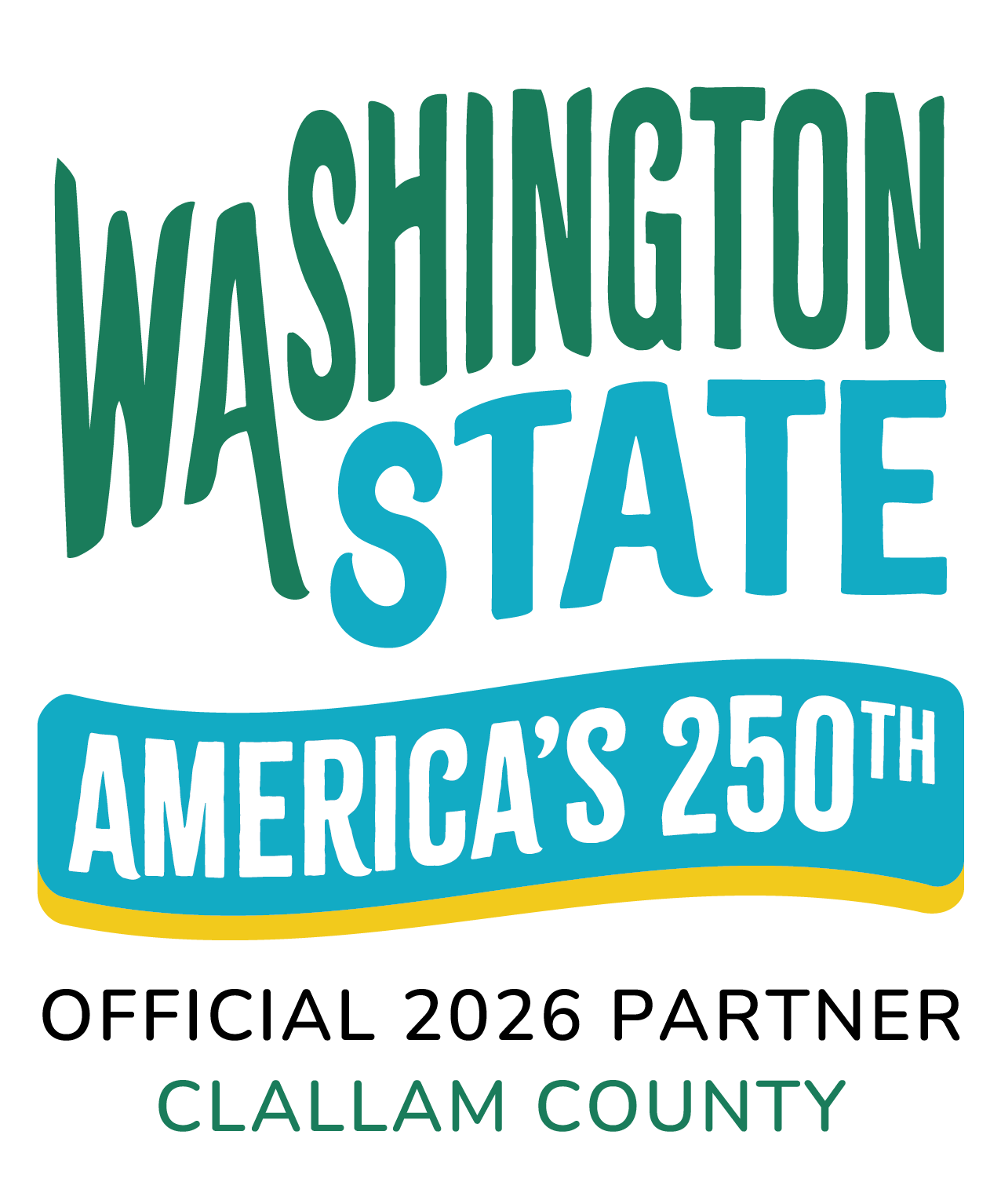Washington State America's 250th Official 2026 Partner Clallam County Logo