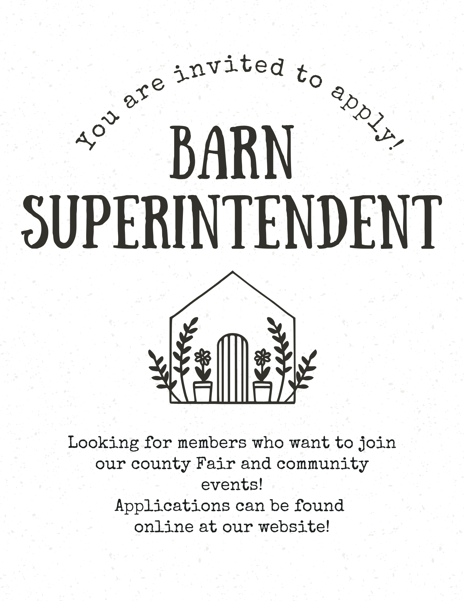 You are invited to apply!