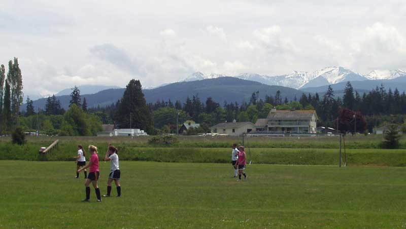 Agnew Soccer Field with Teenagers Playing Soccer