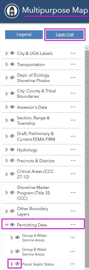 GIS Multipurpose Parcel Septic Status 2024