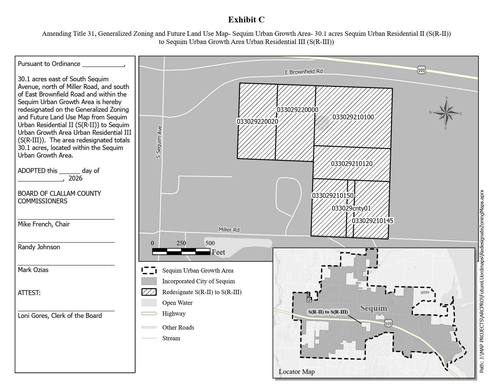 Amending Title 31 Map, Sequim Urban Growth Area (North)