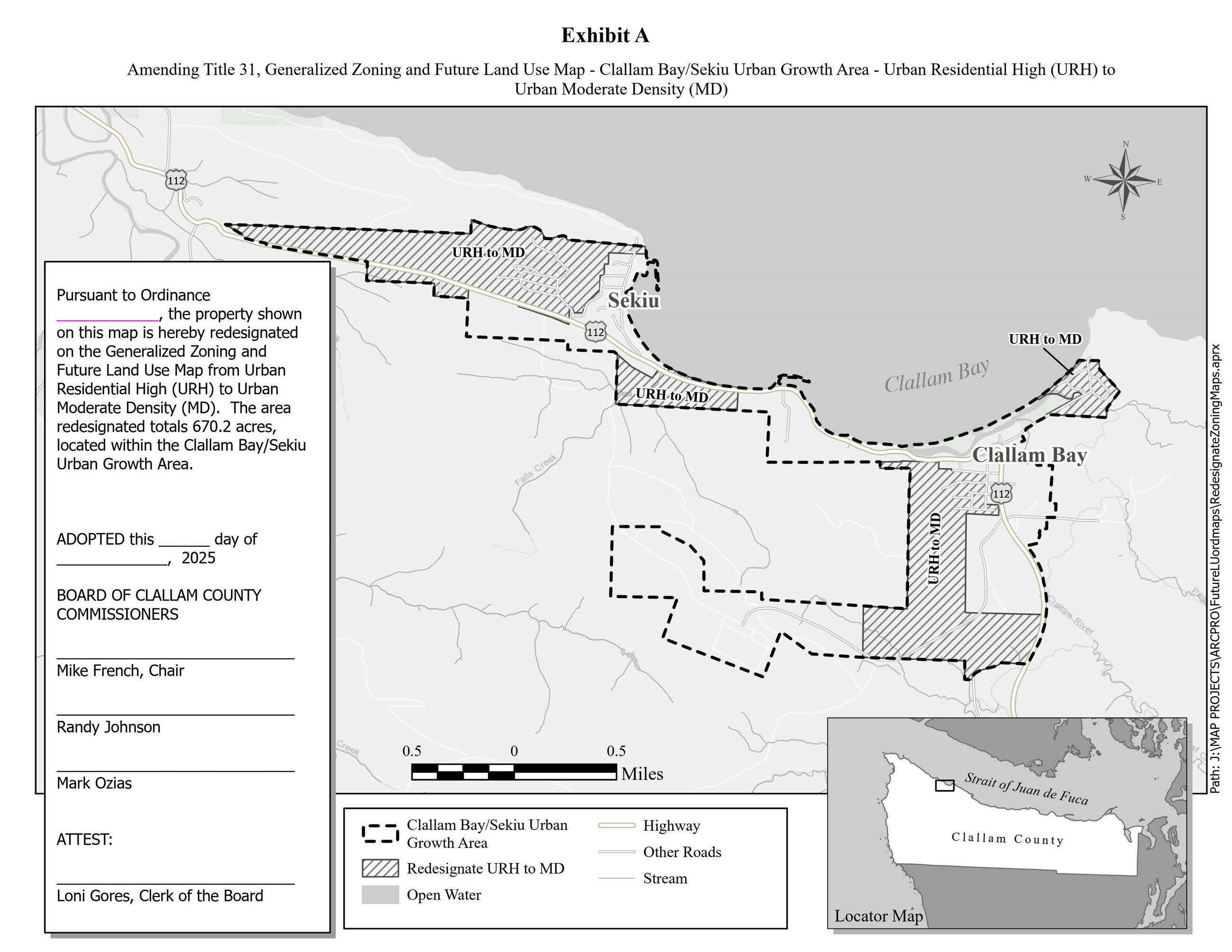 Amending Title 31 Map, Clallam Bay, Sekiu Urban Growth Area