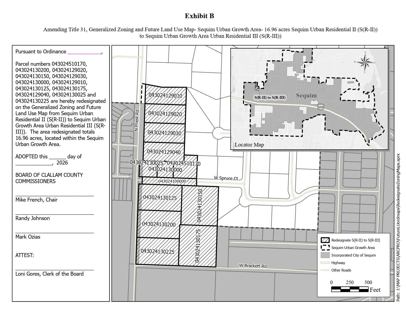 Amending Title 31 Map, Sequim Urban Growth Area (South)
